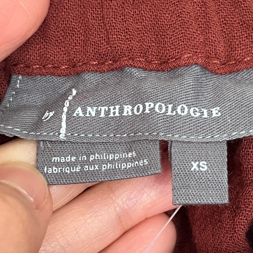 Anthropologie Women April Gauzy Tank Top Brown XS Detachable‎ Strap Cotton $68 - Picture 6 of 14
